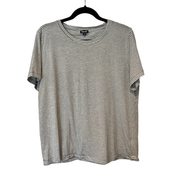 Splendid Gray Striped Tee - Picture 1 of 3
